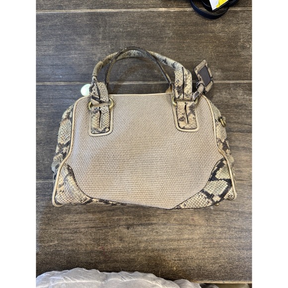 Brahmin‎ Small Caroline satchel bag in a textured canvas Snakeskin Embossed - Picture 2 of 16